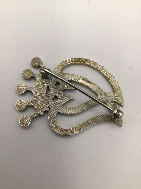Ola Gorie Scottish Luckenbooth Vintage Pin Sterling
