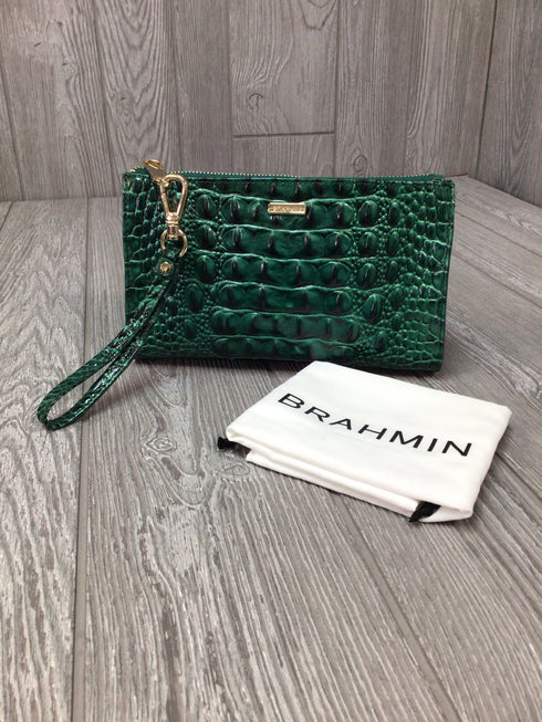 Brahmin Emerald Melbourne Leather Wristlet