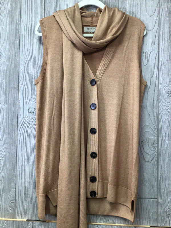 Falconeri Cashmere Vest Scarf Set Size Large