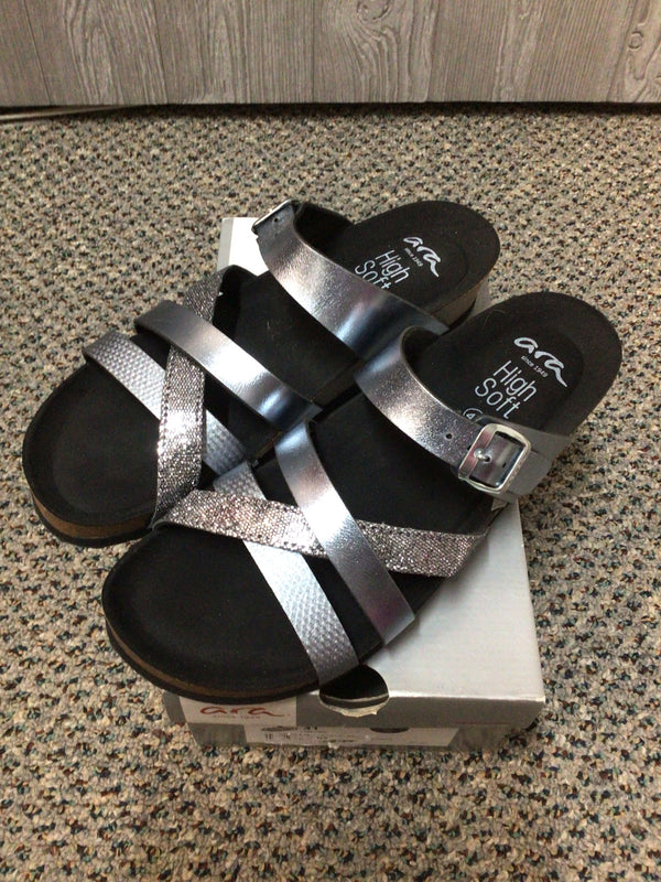 Ara Size 10 Metallic New Slide Sandals