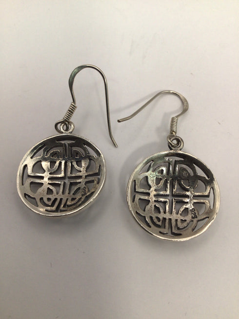 PSCL Silver Celtic Triskelion Drop Earrings