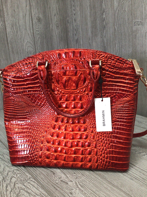 Brahmin Radiant Red Large Duxbury Satchel Melbourne Leather New