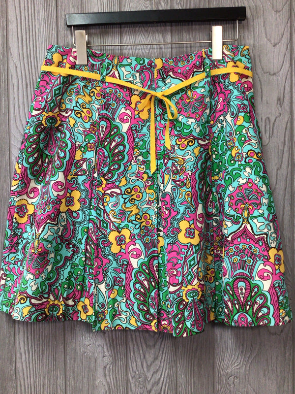 Lilly Pulitzer Skirt silk bl Size 10
