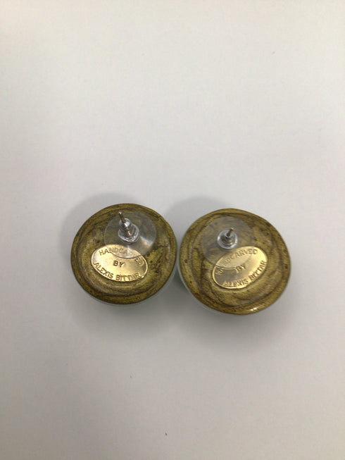 Alexis Bittar Carved Lucite Vintage Earrings
