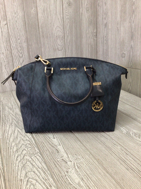 Michael Kors Blue Satchel Leather Purse