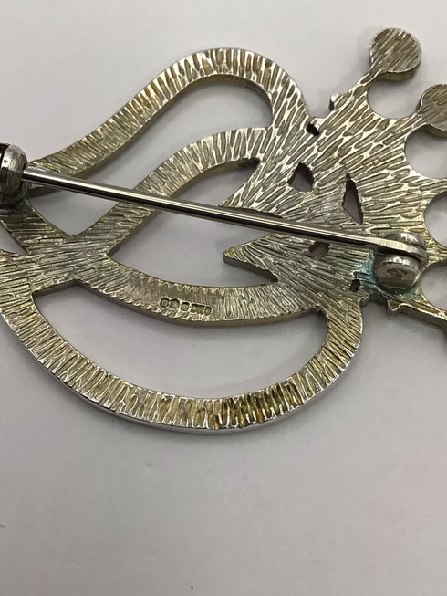 Ola Gorie Scottish Luckenbooth Vintage Pin Sterling