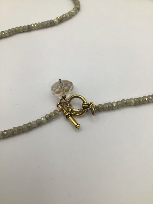 Labradorite & crystal pendant Necklace