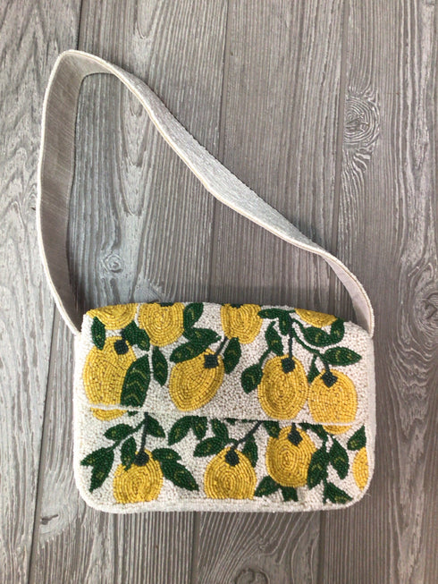 Lemons beaded Purse
