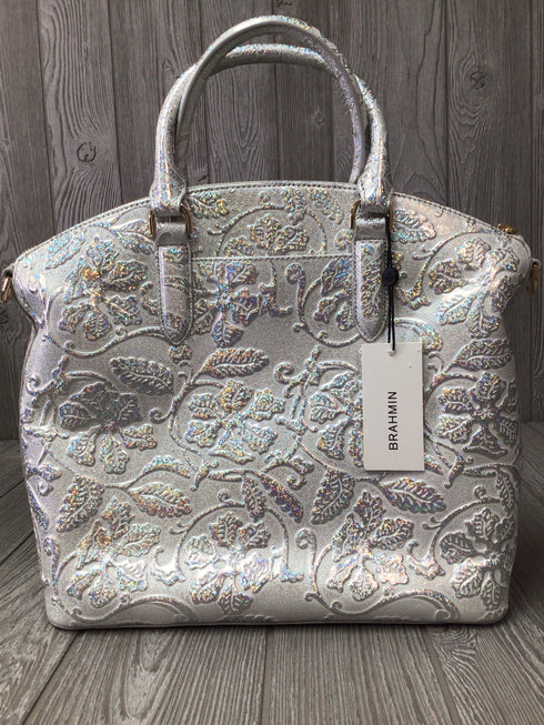 Brahmin Chrome Estonia Large Duxbury Satchel Leather New with Tags snowflake