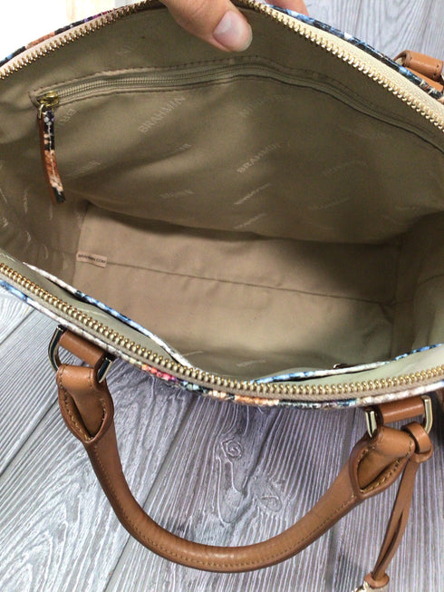 Brahmin Large Duxbury Multi Eliasson Satchel Leather Purse