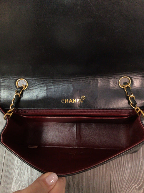 Chanel Quilted Diana Flap Bag Medium Lambskin Leather Vintage