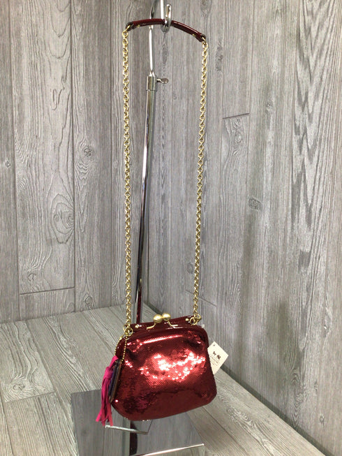 Coach Poppy Crimson Sequin Frame Bag 21218 B4/CM New with tags Evening Bag