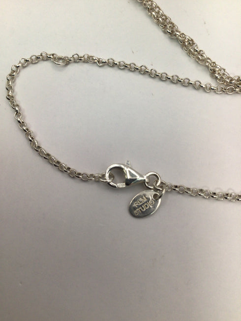RLM Studio Silver & Brass Pendant Necklace Hammered