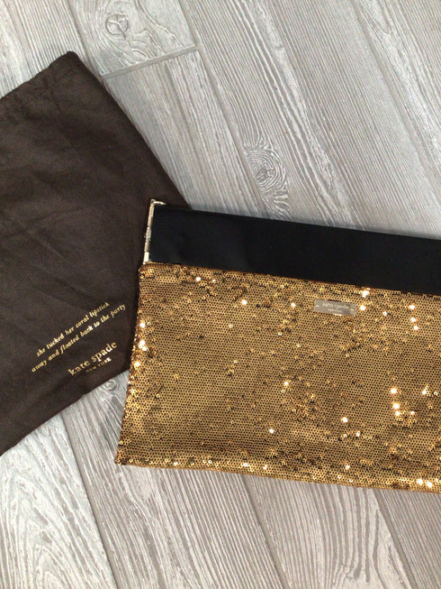 Kate Spade Copper sequin clutch Purse