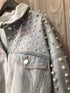 Asos Luxe Jacket Denim Pearl Size 14
