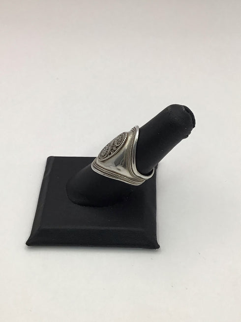 Silver Long Oval Ring