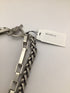 French Kande Silver Tone Link New Necklace MS2355-Z-S Pre-owned