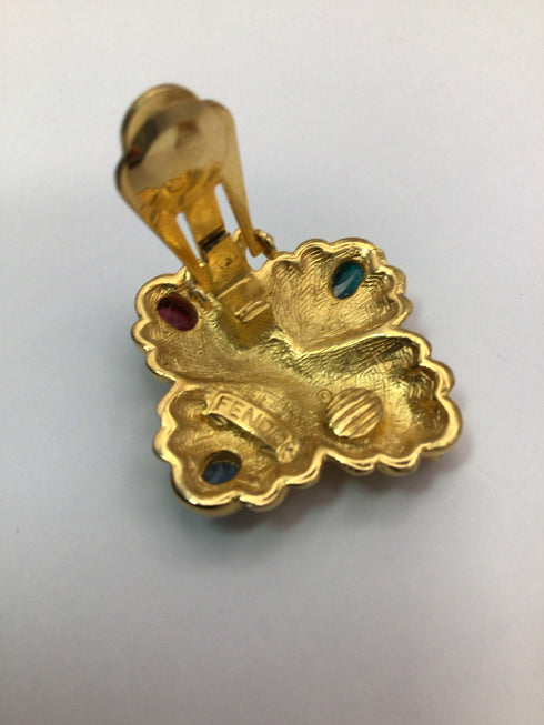 Fendi Gripoix Vintage Earrings clip-on