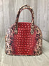 Brahmin Red Satchel Leather Purse