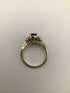14k Gold Oval Amethyst + Diamond Ring size 6.5