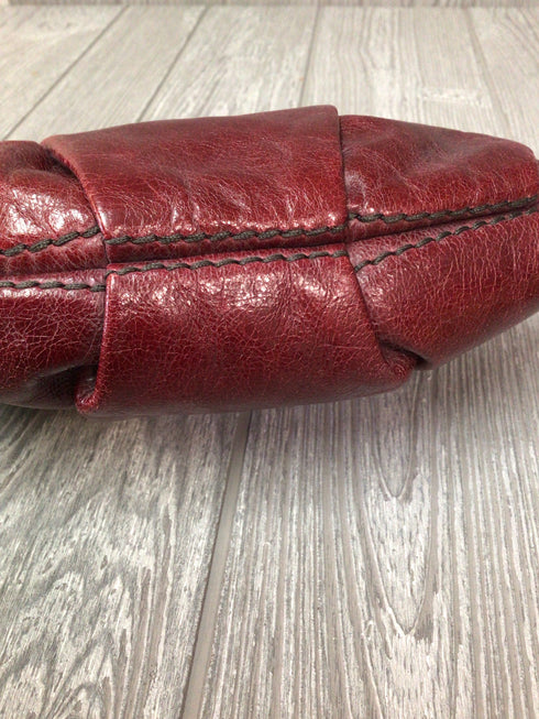 Prada Vitello Shine Leather Pouch Amaranto 1N1422 Pre-owned