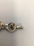 Silver Round flower medallion link Bracelet Vintage