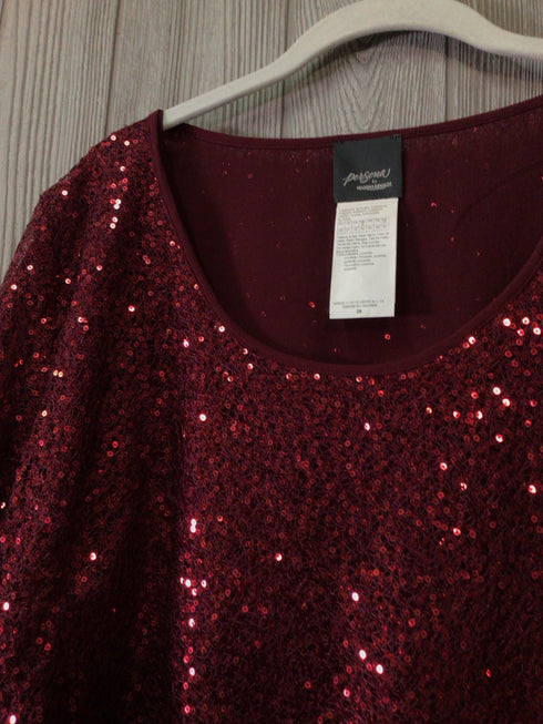 PerSona by Marina Rinaldi Sequined Top Size 16