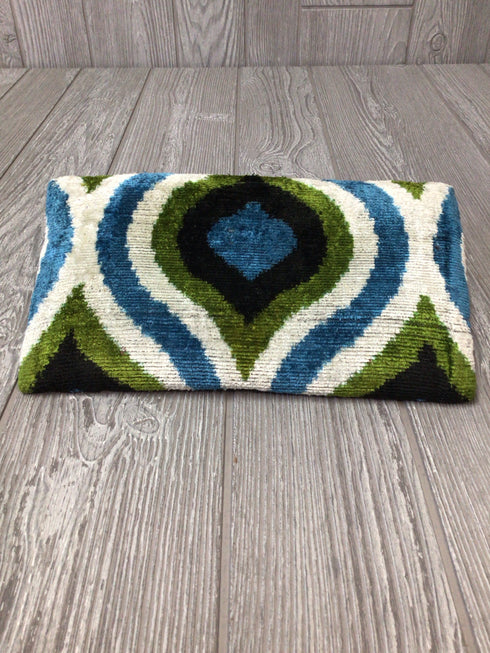Blue Chenille clutch Purse