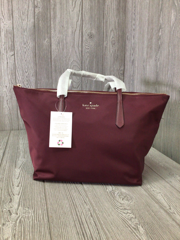 Kate Spade Deep Berry Kitt the little better nylon Tote New