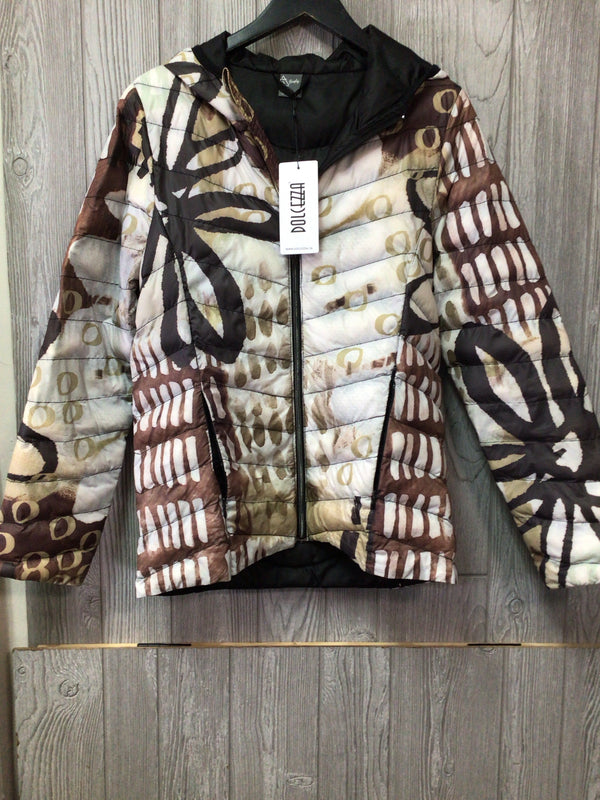Dolcezza Quilted Jacket with Hood Size Medium New