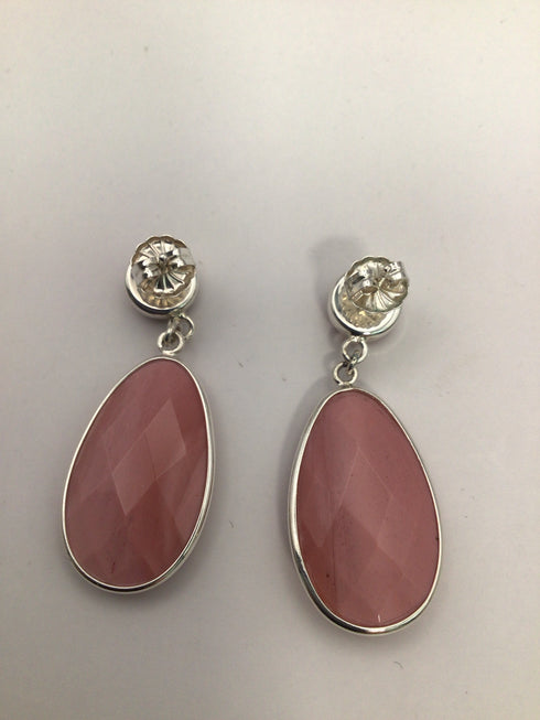Jay King Peruvian Pink Opal Drop Earrings
