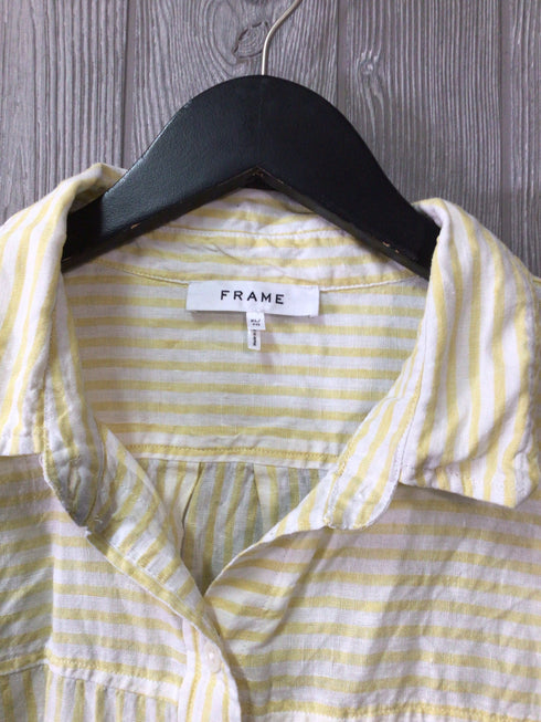 FRAME Linen Weave Top Size X-Large