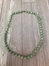 Green Jade Vintage Necklace 14" 10mm