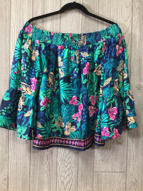 Lilly Pulitzer Life of the Party Blouse Size Large New