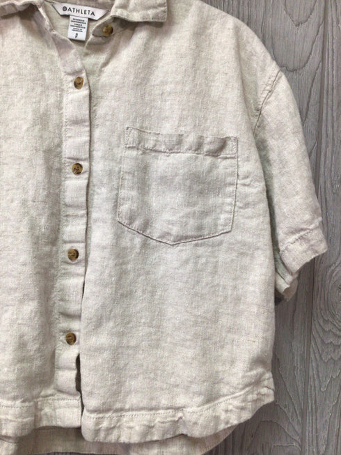 Athleta Linen Shirt Size Small