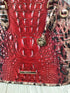 Brahmin Red Satchel Leather Purse