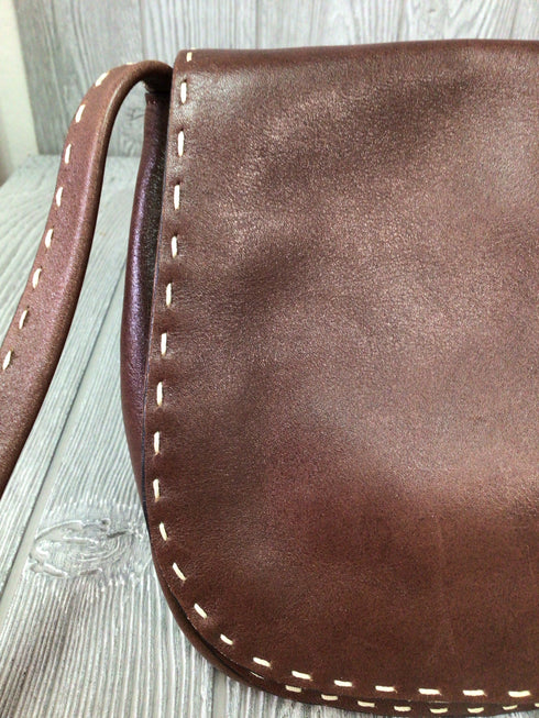 Adrienne Vittadini Messenger Leather vintage Purse