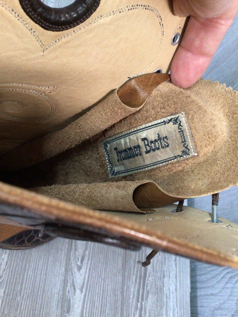 D.W. Frommer II Packer Cowboy Boots Handmade Rare Vintage Women's Size 8