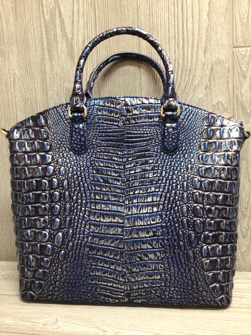 Brahmin Kyanite Melbourne Leather Large Duxbury Satchel Pre-owned