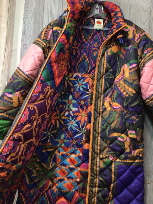 Farm Rio Reversible Puffer Maxi Coat Size Small