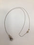 White Gold Bell Flower Pendant Vintage Necklace