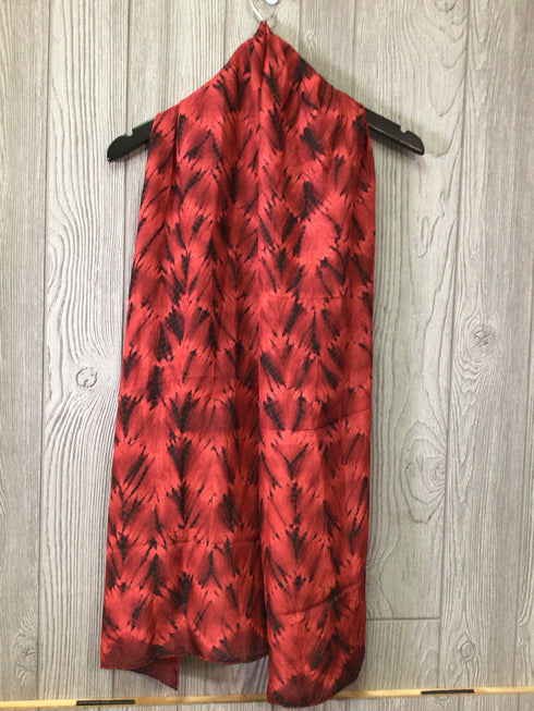Eileen Fisher Red shibori Silk Scarf