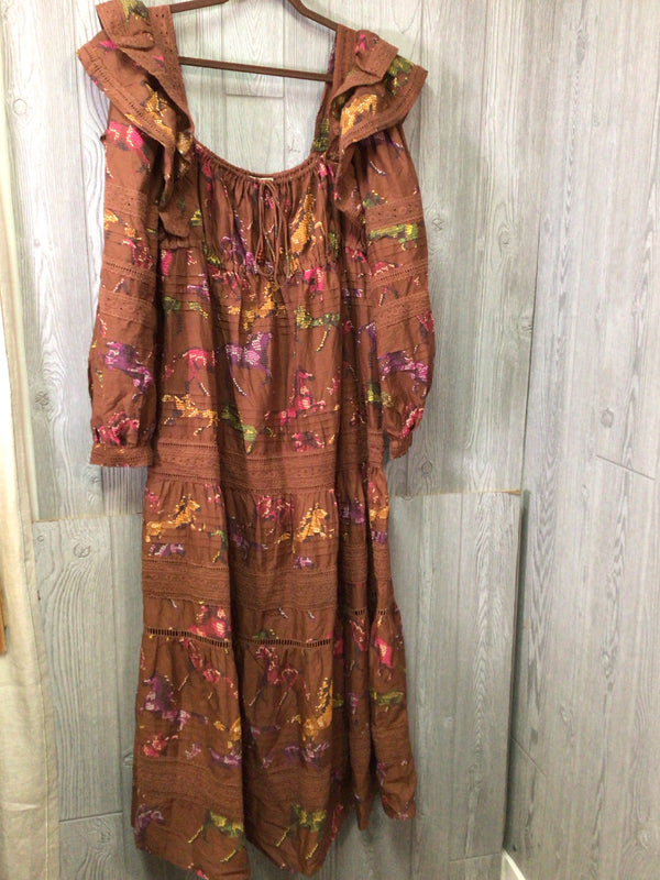 Farm Rio Dotted Horse Maxi Dress Size X-Large