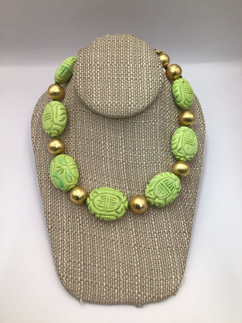Hazen & Co Carved stone Necklace