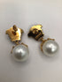 Versace Medusa Faux Pearl Earrings pre-owned