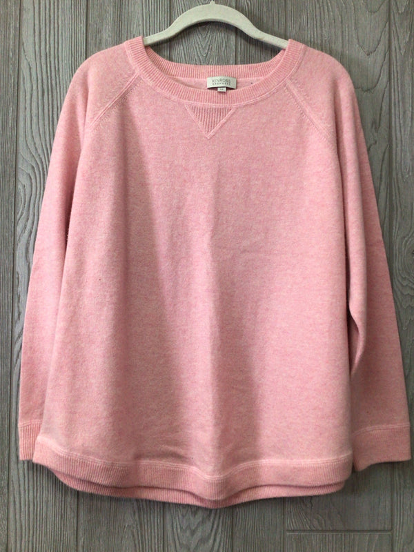 Kinross Cashmere Knit Sweatshirt Size Medium