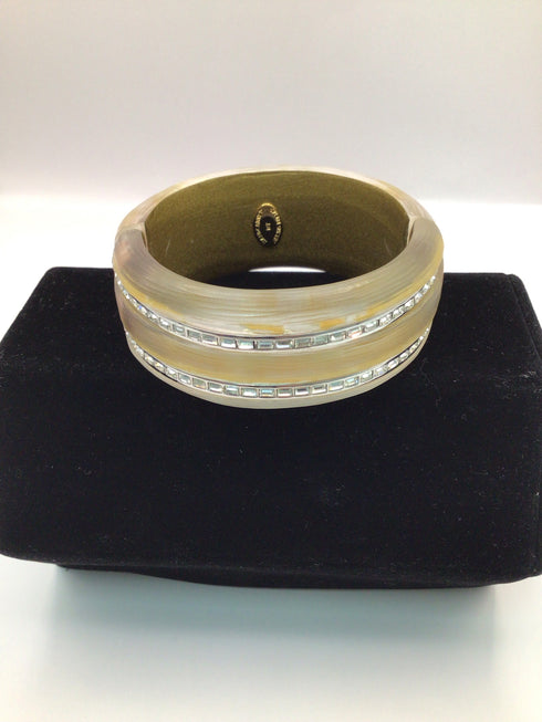 Alexis Bittar Lucite Crystal wide Bracelet, Bangle