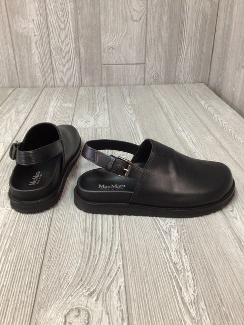 Max Mara Nizza Leather Low Clogs Size 39