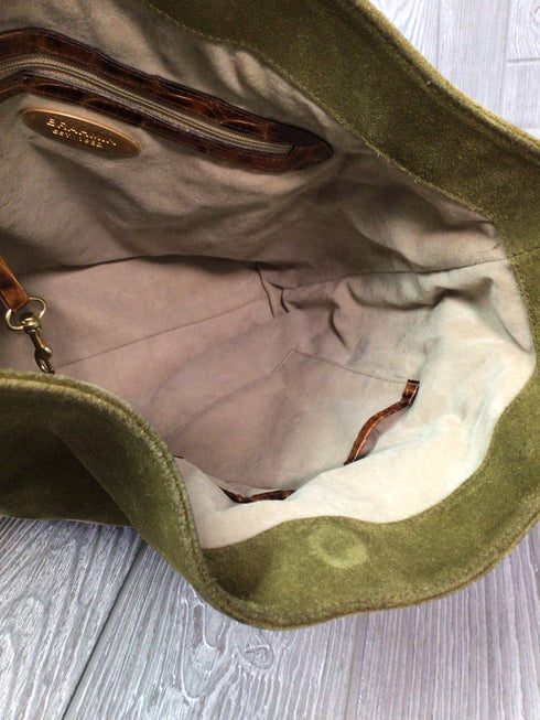 Brahmin Hobo Suede Leather
