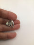 Artisans Silver Oval Coral Ring sz 7
